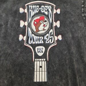 Buc-ee's Graphic T Shirt Unisex Small Tour 25 Acid Wash Charcoal VTG Style Tee